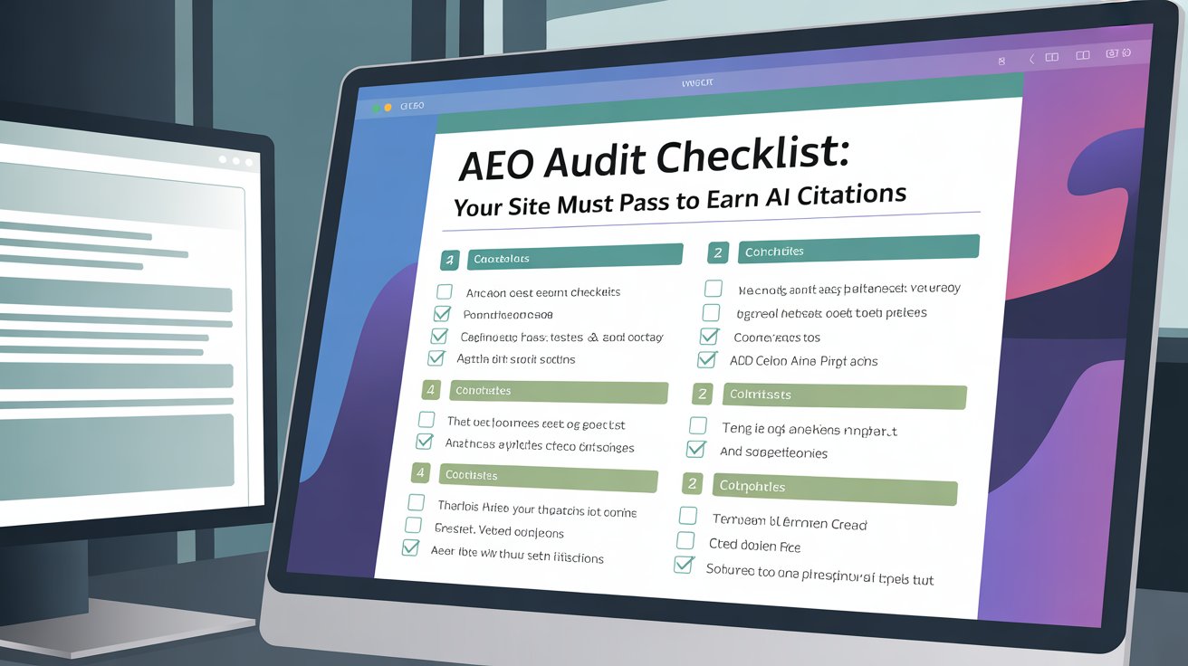 AEO Audit Checklist: 44 Items Your Site Must Pass to Earn AI Citations